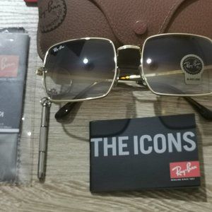 Ray-Ban 1971 Light Brown Lens Square NEW